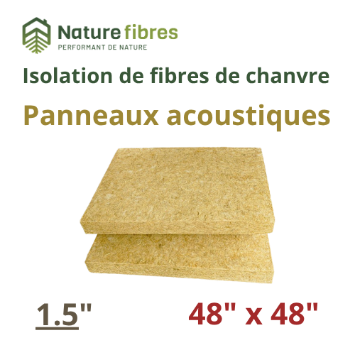 ISO ACOUSTIQUE CHANVRE - PROFIB MAT - 1.5" x 48 X 48 - HD85