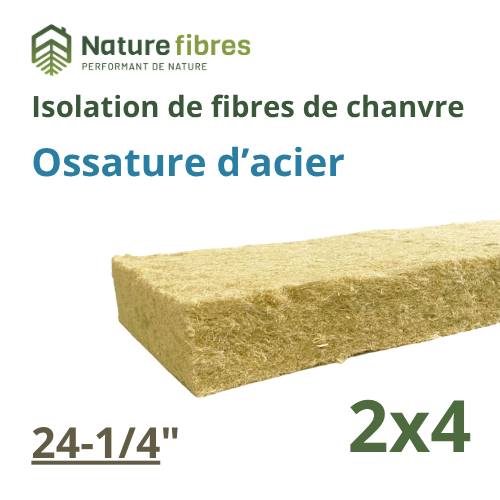 ISO CHANVRE - ACIER - 24 1/4 - 2X4 - PROFIB MAT  3,5'' AS 24