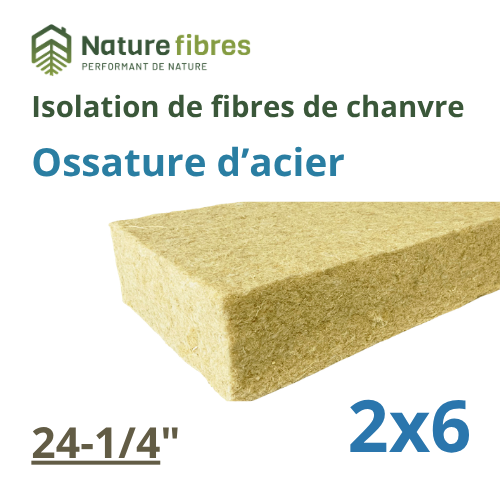 [100.600.002] HEMP INSULATION - STEEL - 24 1/4 - 2X6 - PROFIB MAT  6'' AS 24