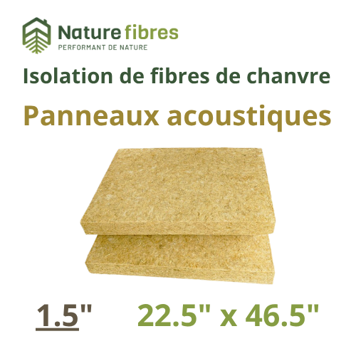 ISO ACOUSTIQUE CHANVRE - PROFIB MAT - 1.5" x 22.5 X 46.5 - HD85
