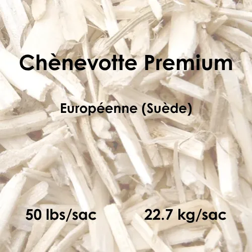 Chènevotte Premium de Suède (Hemp hurd)